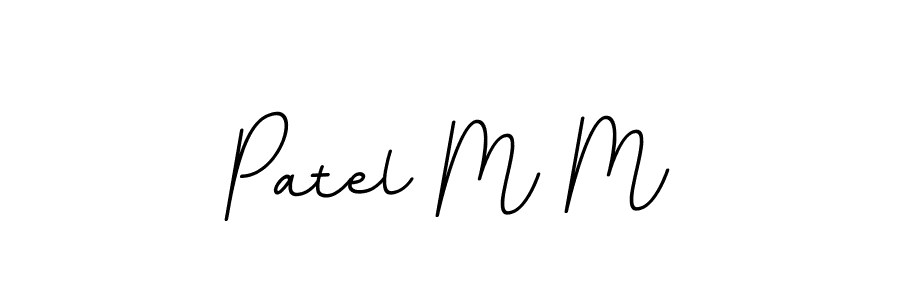 How to make Patel M M name signature. Use BallpointsItalic-DORy9 style for creating short signs online. This is the latest handwritten sign. Patel M M signature style 11 images and pictures png