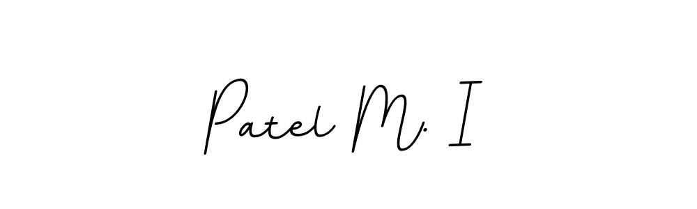 Design your own signature with our free online signature maker. With this signature software, you can create a handwritten (BallpointsItalic-DORy9) signature for name Patel M. I. Patel M. I signature style 11 images and pictures png