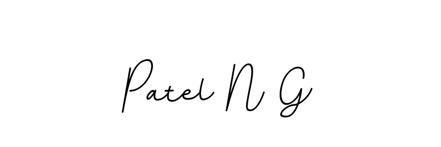 How to make Patel N G name signature. Use BallpointsItalic-DORy9 style for creating short signs online. This is the latest handwritten sign. Patel N G signature style 11 images and pictures png