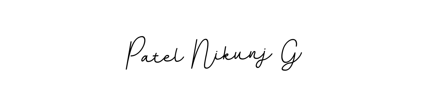 You should practise on your own different ways (BallpointsItalic-DORy9) to write your name (Patel Nikunj G) in signature. don't let someone else do it for you. Patel Nikunj G signature style 11 images and pictures png