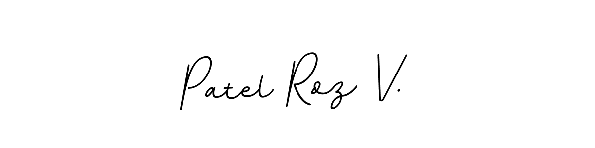 if you are searching for the best signature style for your name Patel Roz V.. so please give up your signature search. here we have designed multiple signature styles  using BallpointsItalic-DORy9. Patel Roz V. signature style 11 images and pictures png