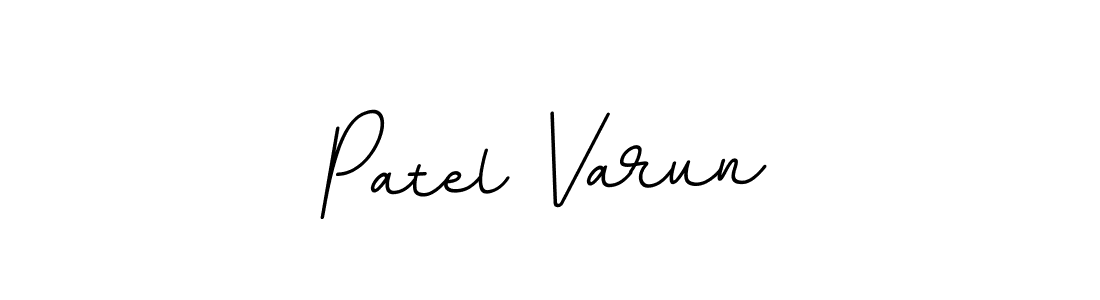 Use a signature maker to create a handwritten signature online. With this signature software, you can design (BallpointsItalic-DORy9) your own signature for name Patel Varun. Patel Varun signature style 11 images and pictures png