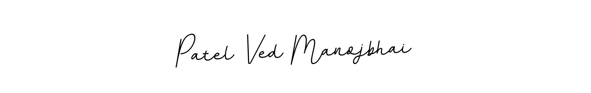 This is the best signature style for the Patel Ved Manojbhai name. Also you like these signature font (BallpointsItalic-DORy9). Mix name signature. Patel Ved Manojbhai signature style 11 images and pictures png