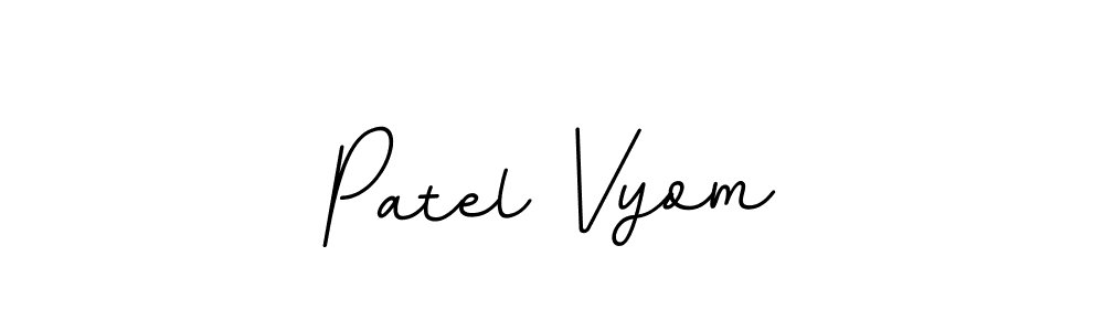 Patel Vyom stylish signature style. Best Handwritten Sign (BallpointsItalic-DORy9) for my name. Handwritten Signature Collection Ideas for my name Patel Vyom. Patel Vyom signature style 11 images and pictures png