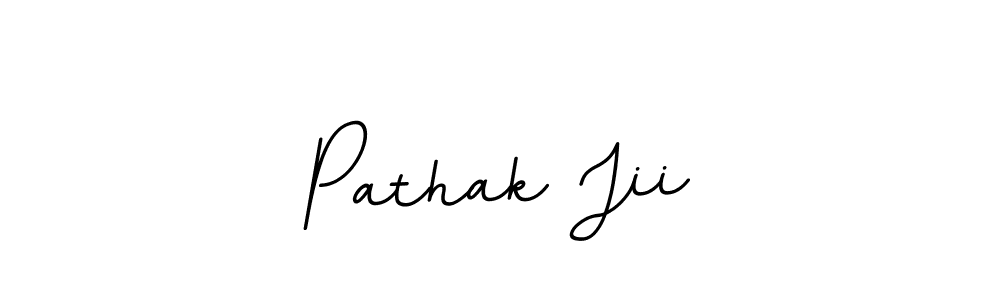 You should practise on your own different ways (BallpointsItalic-DORy9) to write your name (Pathak Jii) in signature. don't let someone else do it for you. Pathak Jii signature style 11 images and pictures png
