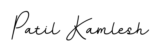 How to make Patil Kamlesh name signature. Use BallpointsItalic-DORy9 style for creating short signs online. This is the latest handwritten sign. Patil Kamlesh signature style 11 images and pictures png