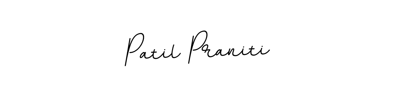 The best way (BallpointsItalic-DORy9) to make a short signature is to pick only two or three words in your name. The name Patil Praniti include a total of six letters. For converting this name. Patil Praniti signature style 11 images and pictures png