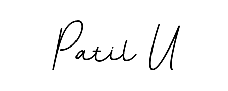 Practice writing Patil U with the flow of BallpointsItalic-DORy9 lettering. A fantastic source of inspiration for developing your personal signature style. Patil U signature style 11 images and pictures png
