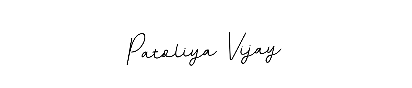 Design your own signature with our free online signature maker. With this signature software, you can create a handwritten (BallpointsItalic-DORy9) signature for name Patoliya Vijay. Patoliya Vijay signature style 11 images and pictures png