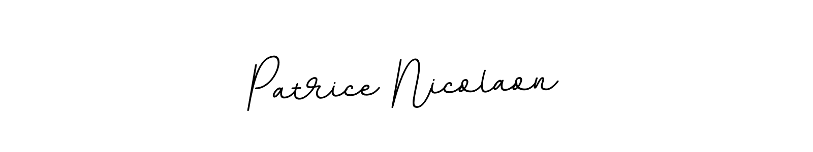 Create a beautiful signature design for name Patrice Nicolaon. With this signature (BallpointsItalic-DORy9) fonts, you can make a handwritten signature for free. Patrice Nicolaon signature style 11 images and pictures png