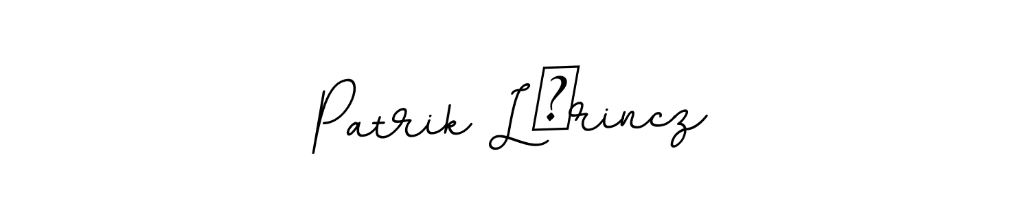 Use a signature maker to create a handwritten signature online. With this signature software, you can design (BallpointsItalic-DORy9) your own signature for name Patrik Lőrincz. Patrik Lőrincz signature style 11 images and pictures png