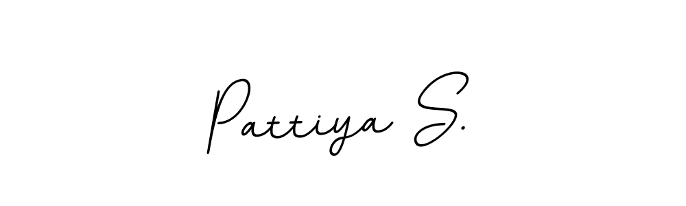 You should practise on your own different ways (BallpointsItalic-DORy9) to write your name (Pattiya S.) in signature. don't let someone else do it for you. Pattiya S. signature style 11 images and pictures png