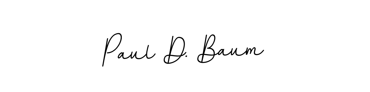 Make a beautiful signature design for name Paul D. Baum. With this signature (BallpointsItalic-DORy9) style, you can create a handwritten signature for free. Paul D. Baum signature style 11 images and pictures png