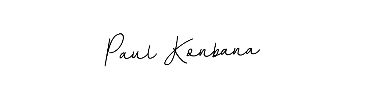 Make a beautiful signature design for name Paul Konbana. With this signature (BallpointsItalic-DORy9) style, you can create a handwritten signature for free. Paul Konbana signature style 11 images and pictures png