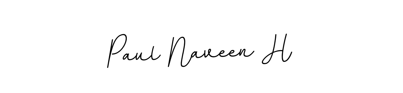 The best way (BallpointsItalic-DORy9) to make a short signature is to pick only two or three words in your name. The name Paul Naveen H include a total of six letters. For converting this name. Paul Naveen H signature style 11 images and pictures png