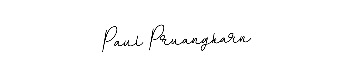 Design your own signature with our free online signature maker. With this signature software, you can create a handwritten (BallpointsItalic-DORy9) signature for name Paul Pruangkarn. Paul Pruangkarn signature style 11 images and pictures png