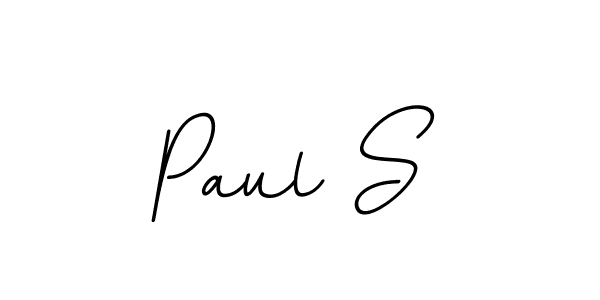 Use a signature maker to create a handwritten signature online. With this signature software, you can design (BallpointsItalic-DORy9) your own signature for name Paul S. Paul S signature style 11 images and pictures png