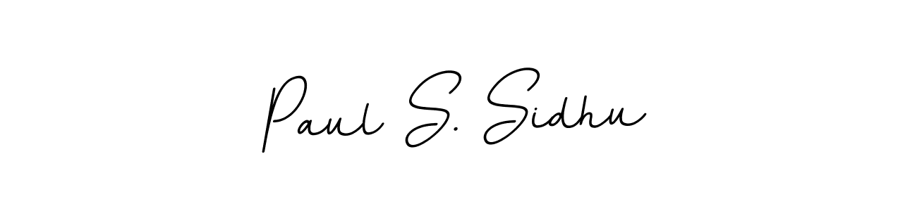 Use a signature maker to create a handwritten signature online. With this signature software, you can design (BallpointsItalic-DORy9) your own signature for name Paul S. Sidhu. Paul S. Sidhu signature style 11 images and pictures png