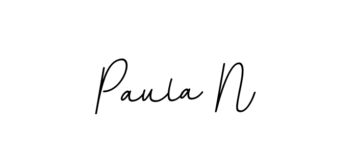 The best way (BallpointsItalic-DORy9) to make a short signature is to pick only two or three words in your name. The name Paula N include a total of six letters. For converting this name. Paula N signature style 11 images and pictures png