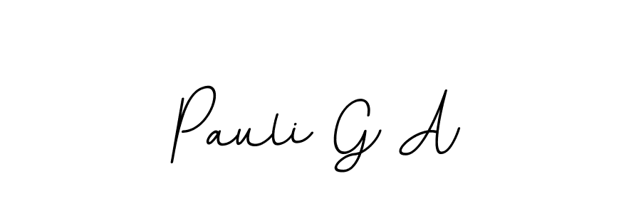 Create a beautiful signature design for name Pauli G A. With this signature (BallpointsItalic-DORy9) fonts, you can make a handwritten signature for free. Pauli G A signature style 11 images and pictures png