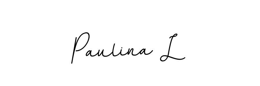 Design your own signature with our free online signature maker. With this signature software, you can create a handwritten (BallpointsItalic-DORy9) signature for name Paulina L. Paulina L signature style 11 images and pictures png
