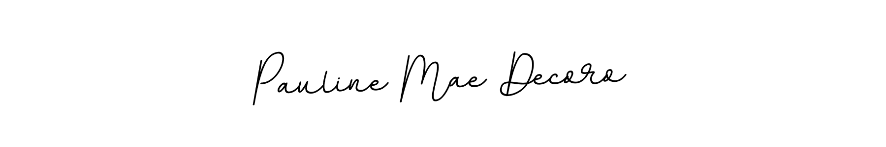 Use a signature maker to create a handwritten signature online. With this signature software, you can design (BallpointsItalic-DORy9) your own signature for name Pauline Mae Decoro. Pauline Mae Decoro signature style 11 images and pictures png