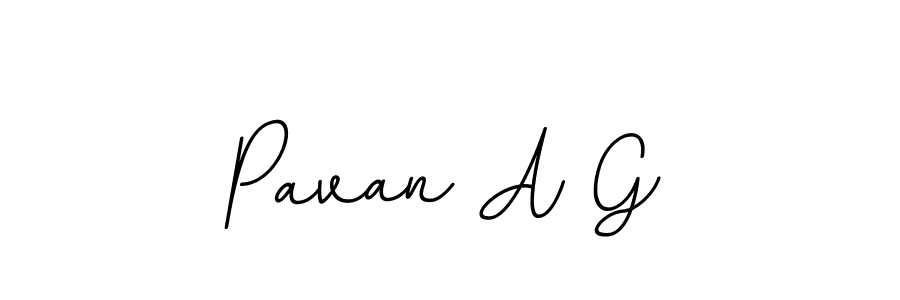 Use a signature maker to create a handwritten signature online. With this signature software, you can design (BallpointsItalic-DORy9) your own signature for name Pavan A G. Pavan A G signature style 11 images and pictures png