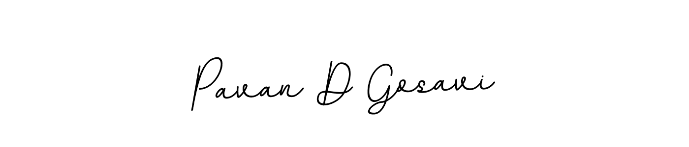 Use a signature maker to create a handwritten signature online. With this signature software, you can design (BallpointsItalic-DORy9) your own signature for name Pavan D Gosavi. Pavan D Gosavi signature style 11 images and pictures png