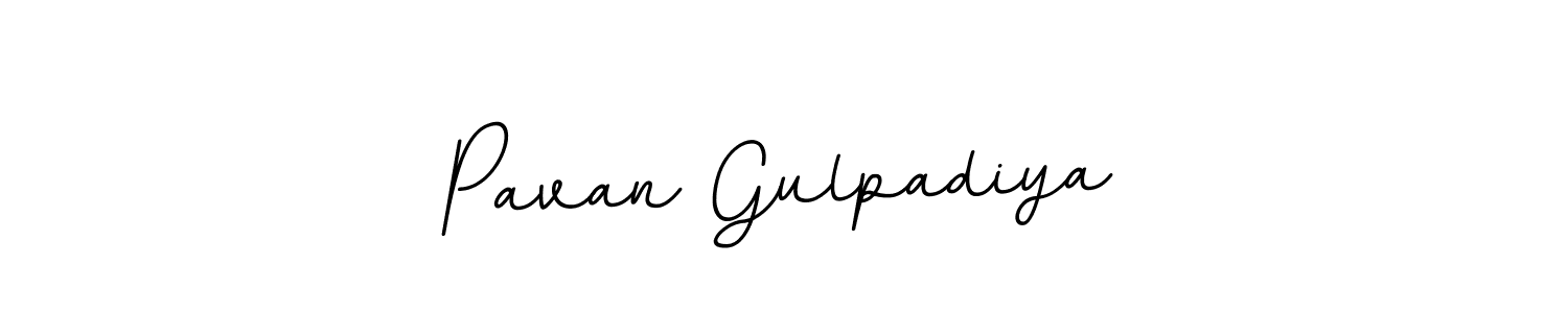 The best way (BallpointsItalic-DORy9) to make a short signature is to pick only two or three words in your name. The name Pavan Gulpadiya include a total of six letters. For converting this name. Pavan Gulpadiya signature style 11 images and pictures png