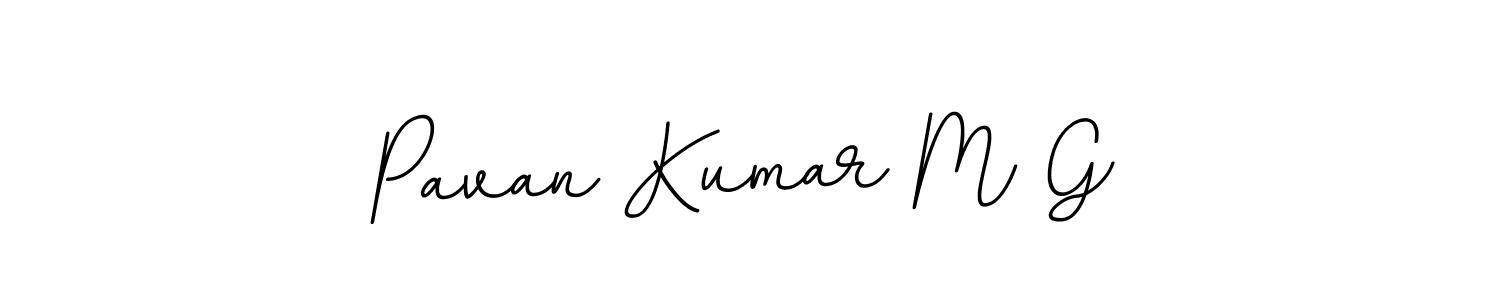 Create a beautiful signature design for name Pavan Kumar M G. With this signature (BallpointsItalic-DORy9) fonts, you can make a handwritten signature for free. Pavan Kumar M G signature style 11 images and pictures png