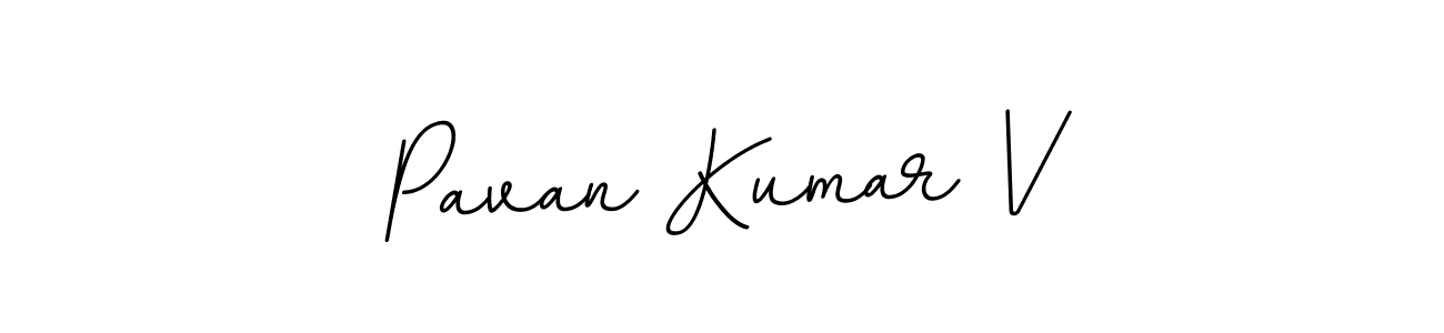 How to make Pavan Kumar V name signature. Use BallpointsItalic-DORy9 style for creating short signs online. This is the latest handwritten sign. Pavan Kumar V signature style 11 images and pictures png