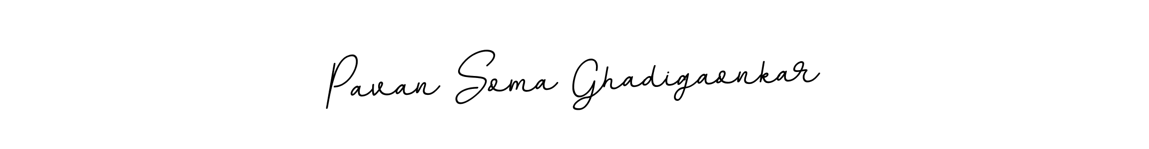 Make a beautiful signature design for name Pavan Soma Ghadigaonkar. With this signature (BallpointsItalic-DORy9) style, you can create a handwritten signature for free. Pavan Soma Ghadigaonkar signature style 11 images and pictures png