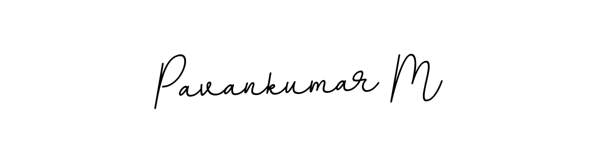 The best way (BallpointsItalic-DORy9) to make a short signature is to pick only two or three words in your name. The name Pavankumar M include a total of six letters. For converting this name. Pavankumar M signature style 11 images and pictures png