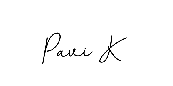 How to make Pavi K name signature. Use BallpointsItalic-DORy9 style for creating short signs online. This is the latest handwritten sign. Pavi K signature style 11 images and pictures png