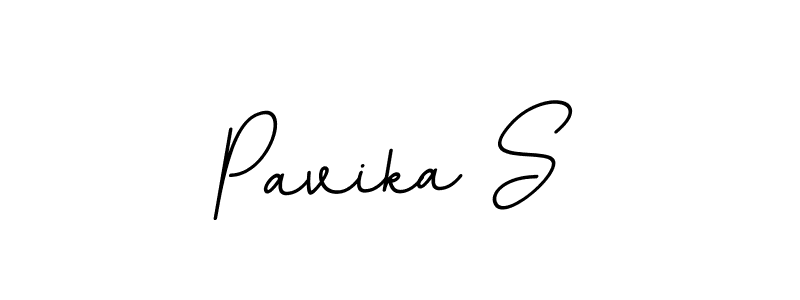 Design your own signature with our free online signature maker. With this signature software, you can create a handwritten (BallpointsItalic-DORy9) signature for name Pavika S. Pavika S signature style 11 images and pictures png