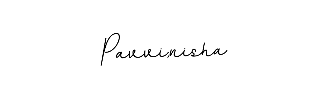 How to make Pavvi,nisha name signature. Use BallpointsItalic-DORy9 style for creating short signs online. This is the latest handwritten sign. Pavvi,nisha signature style 11 images and pictures png