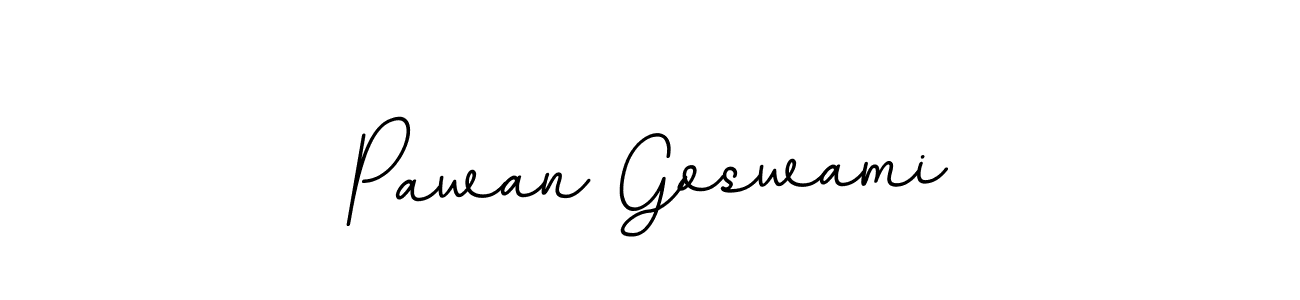 Make a beautiful signature design for name Pawan Goswami. With this signature (BallpointsItalic-DORy9) style, you can create a handwritten signature for free. Pawan Goswami signature style 11 images and pictures png