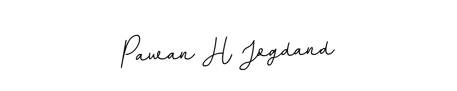 Make a beautiful signature design for name Pawan H Jogdand. With this signature (BallpointsItalic-DORy9) style, you can create a handwritten signature for free. Pawan H Jogdand signature style 11 images and pictures png