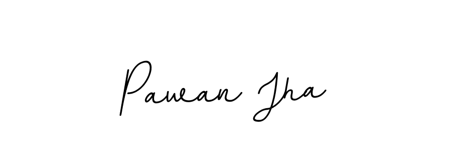 The best way (BallpointsItalic-DORy9) to make a short signature is to pick only two or three words in your name. The name Pawan Jha include a total of six letters. For converting this name. Pawan Jha signature style 11 images and pictures png