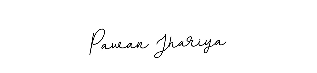 Use a signature maker to create a handwritten signature online. With this signature software, you can design (BallpointsItalic-DORy9) your own signature for name Pawan Jhariya. Pawan Jhariya signature style 11 images and pictures png