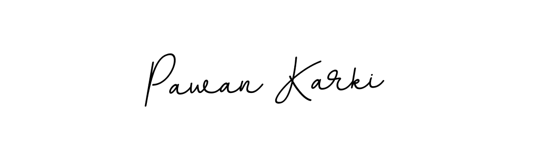 Use a signature maker to create a handwritten signature online. With this signature software, you can design (BallpointsItalic-DORy9) your own signature for name Pawan Karki. Pawan Karki signature style 11 images and pictures png