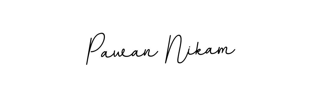 Make a beautiful signature design for name Pawan Nikam. With this signature (BallpointsItalic-DORy9) style, you can create a handwritten signature for free. Pawan Nikam signature style 11 images and pictures png