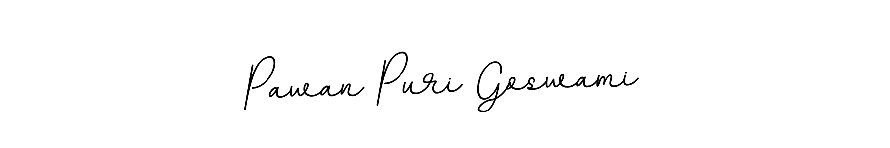 Create a beautiful signature design for name Pawan Puri Goswami. With this signature (BallpointsItalic-DORy9) fonts, you can make a handwritten signature for free. Pawan Puri Goswami signature style 11 images and pictures png