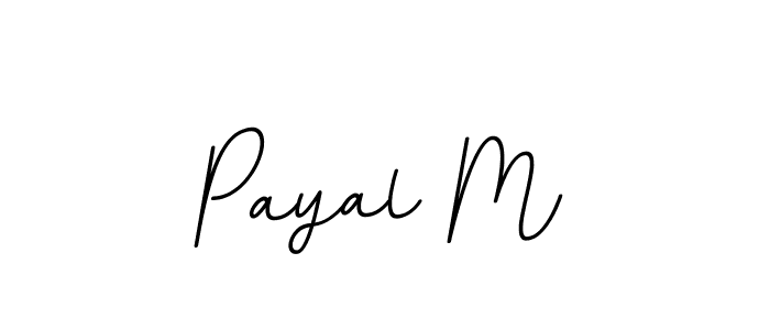 Design your own signature with our free online signature maker. With this signature software, you can create a handwritten (BallpointsItalic-DORy9) signature for name Payal M. Payal M signature style 11 images and pictures png