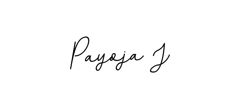 Make a beautiful signature design for name Payoja J. With this signature (BallpointsItalic-DORy9) style, you can create a handwritten signature for free. Payoja J signature style 11 images and pictures png