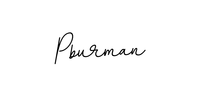 How to make Pburman name signature. Use BallpointsItalic-DORy9 style for creating short signs online. This is the latest handwritten sign. Pburman signature style 11 images and pictures png