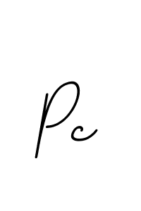Create a beautiful signature design for name Pc. With this signature (BallpointsItalic-DORy9) fonts, you can make a handwritten signature for free. Pc signature style 11 images and pictures png