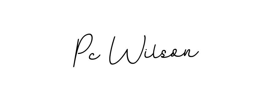 Similarly BallpointsItalic-DORy9 is the best handwritten signature design. Signature creator online .You can use it as an online autograph creator for name Pc Wilson. Pc Wilson signature style 11 images and pictures png