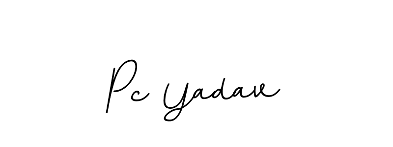 Make a beautiful signature design for name Pc Yadav. With this signature (BallpointsItalic-DORy9) style, you can create a handwritten signature for free. Pc Yadav signature style 11 images and pictures png