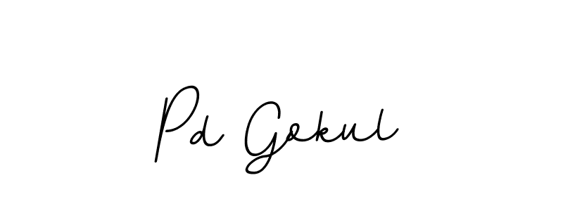 The best way (BallpointsItalic-DORy9) to make a short signature is to pick only two or three words in your name. The name Pd Gokul include a total of six letters. For converting this name. Pd Gokul signature style 11 images and pictures png